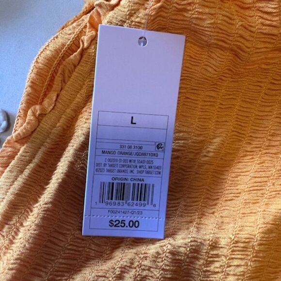 NWT wild fable Romper Woven Smocked size large - Picture 7 of 7